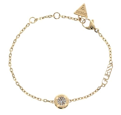 Image of GUESS Bracelet pour femme matelassé coin doré JUBB04594JWYGS, Cristal