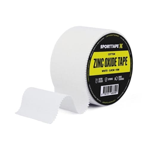 Image of SPORTTAPE Zinc Oxide Tape - 3.8cm x 10m | White Sports Strapping | Ankle Stability, Blister Prevention for Foot & Wrist Support | Boxing, Rugby & Football Athletic Tape for Sports Injury & First Aid