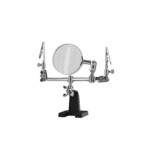 Image of Helping Hands with Glass Magnifier, Silver