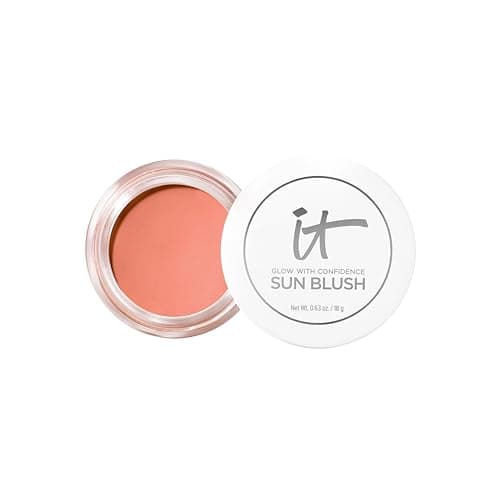 Image of IT Cosmetics Glow with Confidence Sun Cream Blush, Buildable Skincare-Infused Cream Blush, Evens Hydrates and Enhances Cheeks, Radiant Sun-Kissed Flush, 4.3g