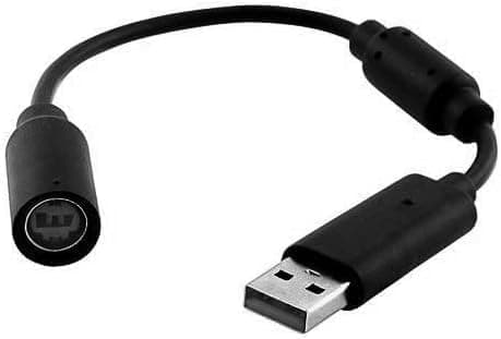 Image of Txuolin 1Pc Black Audio USB Breakaway PC Cable Cord Adapter Converter for Xbox 360 Controller RockSmith Real Tone Cable USB Breakaway Cable Real