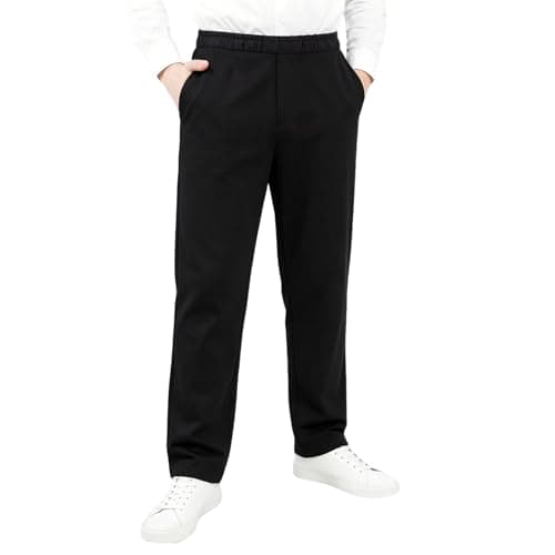 Image of Boys Waterproof Trousers Elasticated Waist Black Boys School Trousers Sturdy Fit Lightweight Water Proof Trousers Kids 10-14 Years for School Outdoor (UK, Age, 13 Years, 14 Years, Regular, Black)