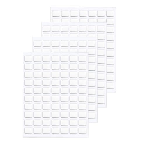 Image of JANYUN 140 Pcs Double Sided Sticky Dots Removable Square Putty Clear Double Sided Tape for Crafts No Trace Sticky Tack Adhesive Tape (8 x 10 mm)