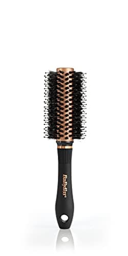 Image of BaByliss Copper Mixed Boar Bristle Thermal Barrel Brush, Black