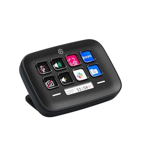 Image of Elgato Stream Deck Neo (Black) – 8 Customisable Keys, 2 Touch Points, Speed Through Tasks & Workflows - Control Word, Excel, PowerPoint, Teams, Zoom, Spotify and more - Works with Mac & PC