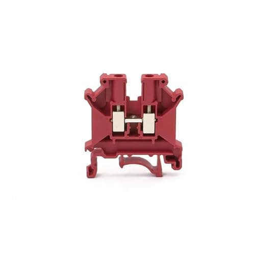 Image of 100pcs Din Rail Terminal Block UK-5N Universal Connector Screw Connection Electrical Wiring Conductor UK5N Terminal Strip Block(Red)