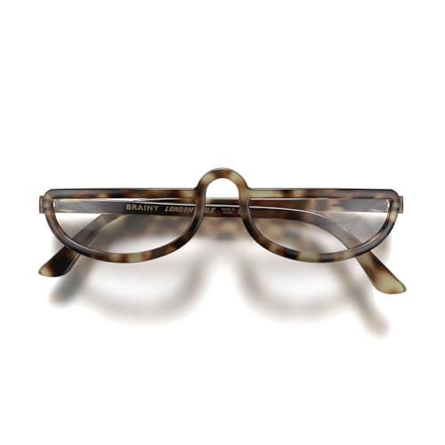 Image of LONDON MOLE® Brainy reading glasses | Cool half moon shaped readers | Men’s Women’s Unisex | Spring hinges