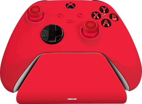 Image of Razer Universal Quick Charging Stand - Quick Charger for Xbox Controllers (Universal Compatibility, Magnetic Contact System, Matches Your Xbox Controller, One-handed Navigation) Red