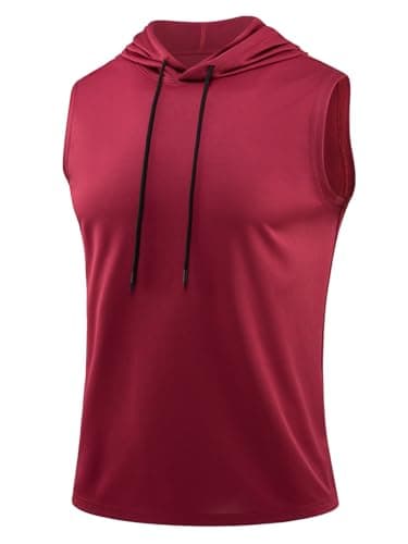 Image of X-thud Men Quick Dry Hoodie Shirts Long Sleeve Bodybuilding Cycling Exercising Training Sports Hoodies Red XL