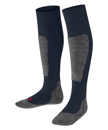 Image of FALKE Unisex Kids Active Ski K Kh Wool Warm Thick 1 Pair Skiing Socks, Blue Space 6116, 6-8.5
