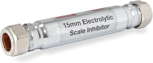 Image of 15mm Scale Inhibitor for Central Heating Boiler or Whole Home Inline Electrolytic Limescale Reducer 10 Year Guarentee 15mm Compression Fitting WRAS Approved - Made by Calmag