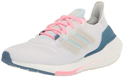 Image of adidas Women's Ultraboost 22 Running Shoe, White/Grey/Almost Blue, 7.5 UK