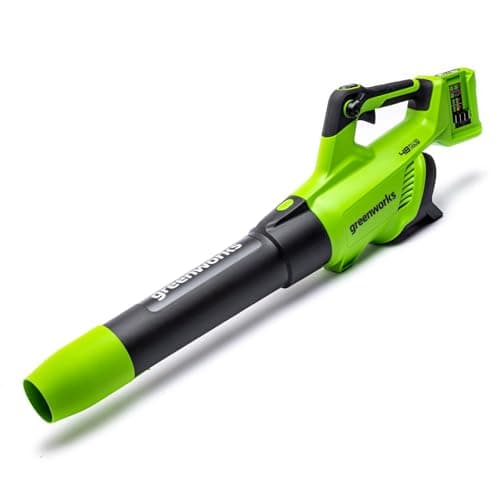 Image of Greenworks 48V(24V x 2) Cordless Axial Leaf Blower with Brushless Motor, Turbo Function, 217km/h, 16.4m³/min WITHOUT Batteries &Charger, 3 Year Guarantee GD24X2AB