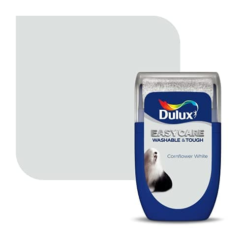 Image of Dulux Easycare Washable & Tough Tester Paint, Cornflower White, 30 ml