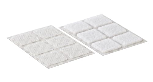 Image of VELCRO Brand Stick On Squares Double Sided Hook & Loop Self Adhesive Pre-Cut Sticky Squares Perfect for Room Décor & Home, Office, Garage Use White 25mm x 25mm Set of 24