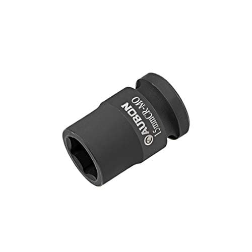 Image of sourcing map 1/2-Inch Drive by 15mm Shallow Impact Socket, Cr-Mo Alloy Steel, 6-Point, Metric