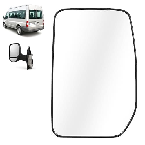 Image of LEFT Non Heated Upper Wing Mirror Glass With Backing Plate for Ford Transit MK6 MK7 2000-2013 | OEM YC1517K741BA, YC15-17K741-BA, 4059969 | Unheated Passenger Side