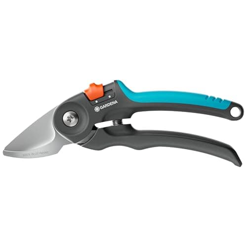 Image of Gardena Secateurs PremiumCut Fresh Wood, Anvil Cut, 22 mm Cutting Diameter, ErgoTec Soft Grip Handles, Precision-Ground Steel Blades, PowerCoating (12241-20)