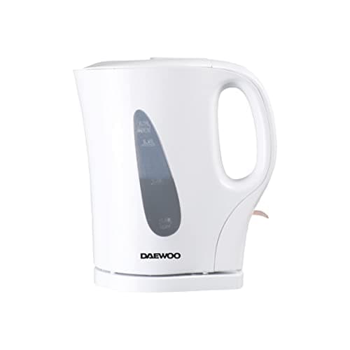 Image of Daewoo Essentials 1.7L Fast Boil Electric Kettle – White Plastic Cordless Jug with Auto Shut-Off & Boil-Dry Protection, Compact, Easy to Use & Clean