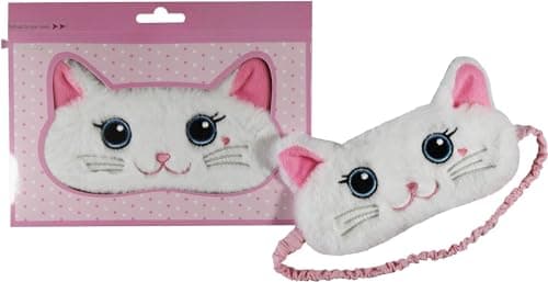 Image of Cat Plush Comfortable Sleep Eye Mask (White Persian Cat)