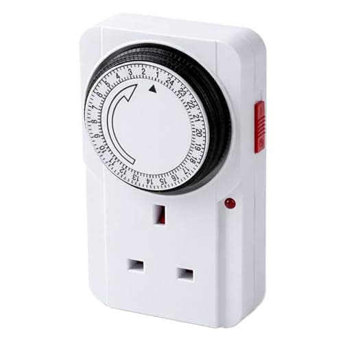 Image of Status: IONOS 24 Hour Plug-in Timer Switch | 24 Hour Segment Timer Light Switch | White UK Plug | ION24HT10 | Mechanical Option B