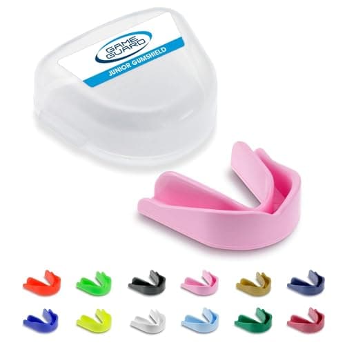 Image of GAME GUARD Sports Mouthguard – Easy Fit Boil & Bite Gum Shield for Kids/Junior (Age 8+) – Mouth Guard for Rugby, Hockey, GAA – Ideal for Schools and Clubs (Baby Pink)