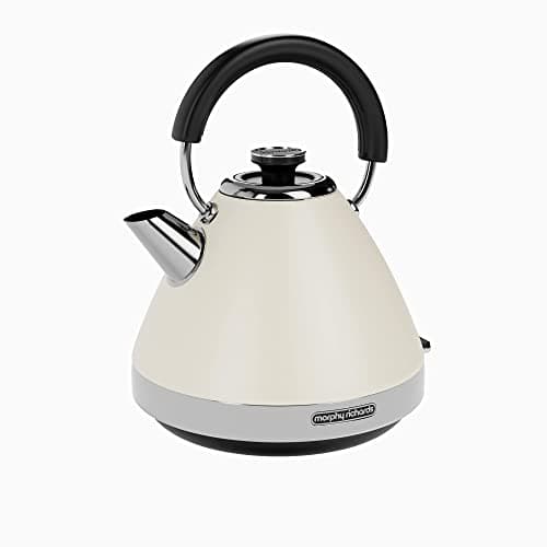 Image of Morphy Richards Venture Cream Pyramid Kettle - 1.5L - 3kW - Rapid Boil - 100132