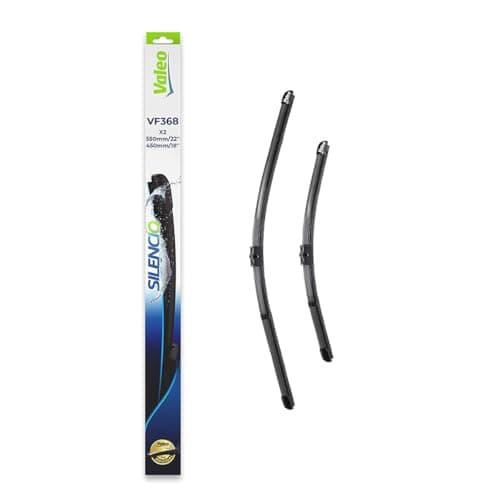 Image of VALEO Silencio Wiper - VF368 - Kit of High Performance, Superior Road Visibility, Easy Installation Original Flat Blades 550mm/450mm - Front - Set of 2 Wiper Blades - 574468