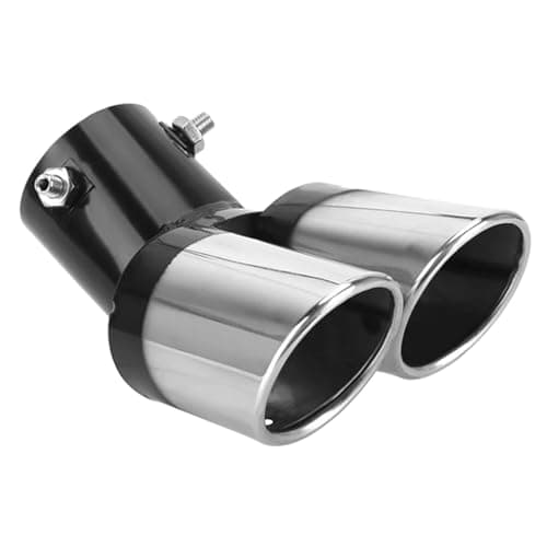 Image of CGREAGH Dual Exhaust Tip Tailpipe, for Mitsubishi Pajero V93 V97 2010-2020 Stainless Steel Rear Muffler Twin Outlet Decorative Protector Modification,A