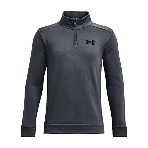 Image of Under Armour Kids Fleece Quarter Zip Top Pitch Grey 13 Years
