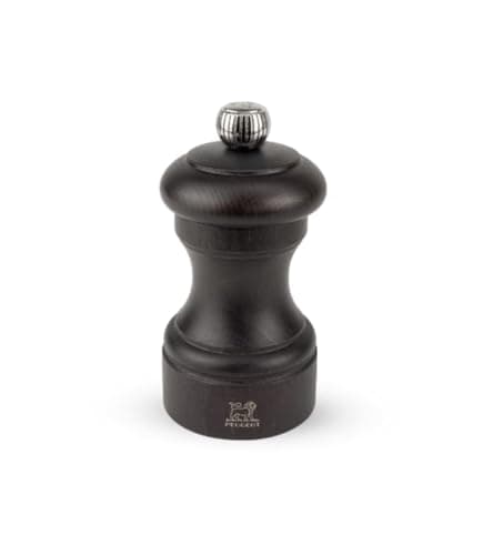 Image of PEUGEOT - Bistro 10 cm Pepper Mill - Classic Grind System - Made with PEFC Certified Wood - Lifetime Guaranteed Mechanism - Made in France - Chocolate Colour
