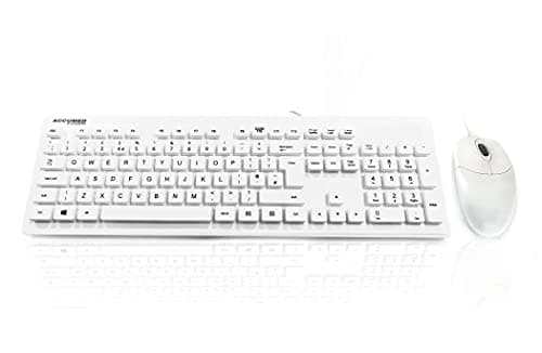 Image of Accuratus AccuMed Aqua Medical Keyboard & Mouse Set - Antibacterial & Fully Washable IP68