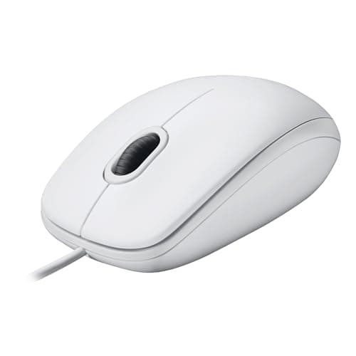 Image of Logitech M100 Wired USB Mouse, 3-Buttons,1000 DPI Optical Tracking, Ambidextrous, Compatible with PC, Mac, Laptop - White
