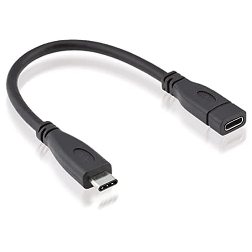 Image of Roline USB 3.1 Gen 2 Type C Cable | USB-C/USB-C | M/F | black | 0.15 m