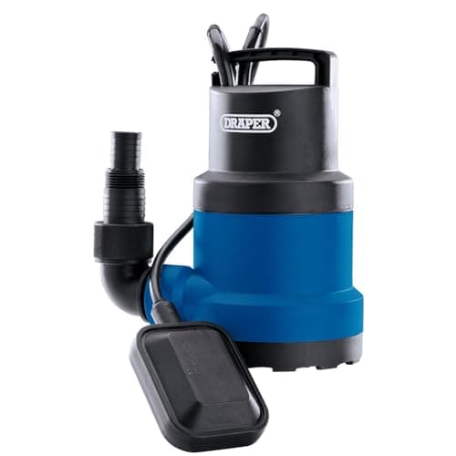 Image of Draper 250W Portable Submersible Water Pump|Max Flow Capacity 6480 l/h Electric Pump | Thermal Overload Protection | Integrated Float Switch |10M Cable Draining Pump| 98912