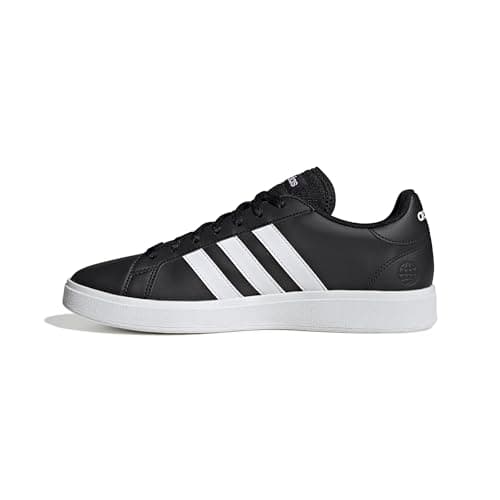 Image of adidas Men's Grand Court Base 2.0 Shoes, Core Black/Cloud White/Core Black, 8 UK
