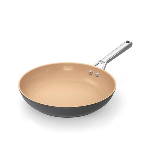 Image of Ninja Extended Life 28cm Ceramic Frying Pan, Non-Stick (No PFAS, PFOA, Lead or Cadmium), Induction Compatible, Oven Safe Up to 285°C, Terracotta and Grey, CW90028EUI