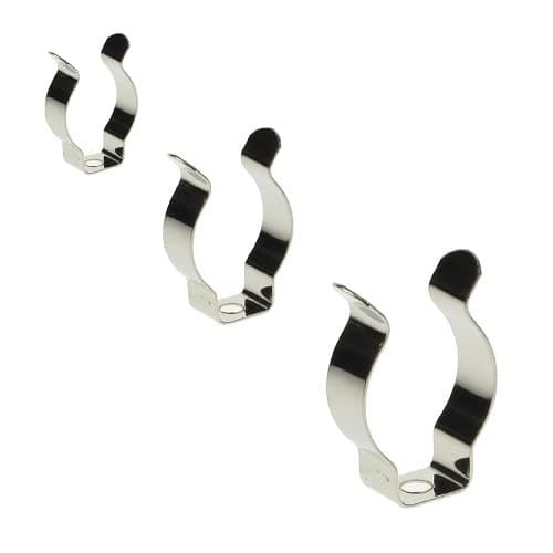 Image of 5 x Terry Tool Clips Open Type BZP Carbon Spring Steel Grips Dia. 25MM