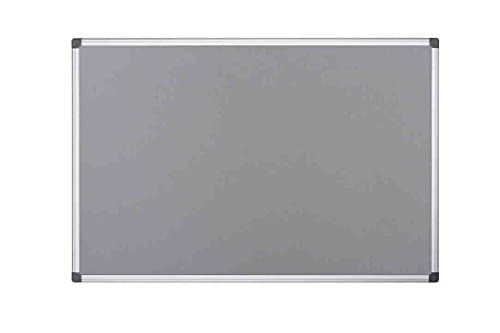 Image of Bi-Office Notice Board Maya, Grey Felt, Aluminium Frame, 60 x 45 cm