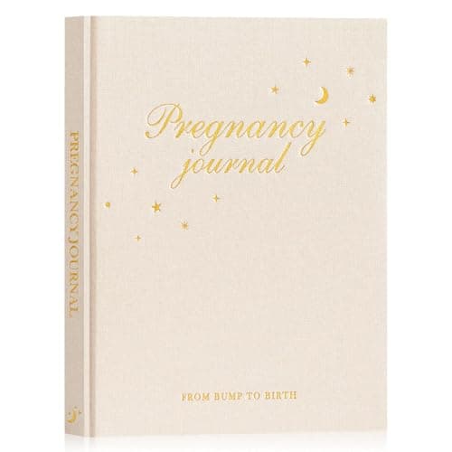 Image of Lanpn My Pregnancy Journal Memory Book for First Time Mom, 156 Page Pregnant Announcement Must Have Planner, Mom to Be Scrapbook Keepsake Gift Pregnancy Tracking Diary for Expecting New Parent Beige
