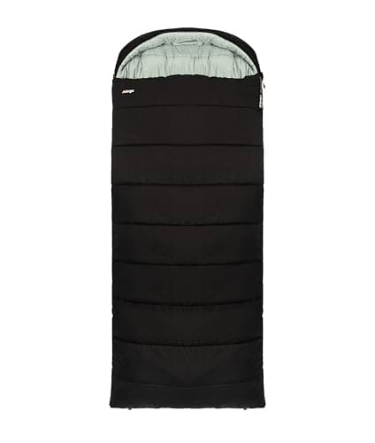 Image of Vango Stellar Grande XL Square Sleeping Bag with Shaped Hood, Insulated, Soft Smooth Polair Lining and Shell, Zip Guard, Double Layer Construction for Extra Warmth 3 Season