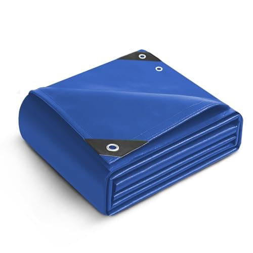 Image of Keplin 2x3m Waterproof Tarpaulin Cover Sheet 70gsm - Heavy Duty, Mould-Resistant, Easy to Wash - PE Material, Reinforced Edges with Metal Eyelets - Ideal for Indoor and Outdoor Protection- Blue