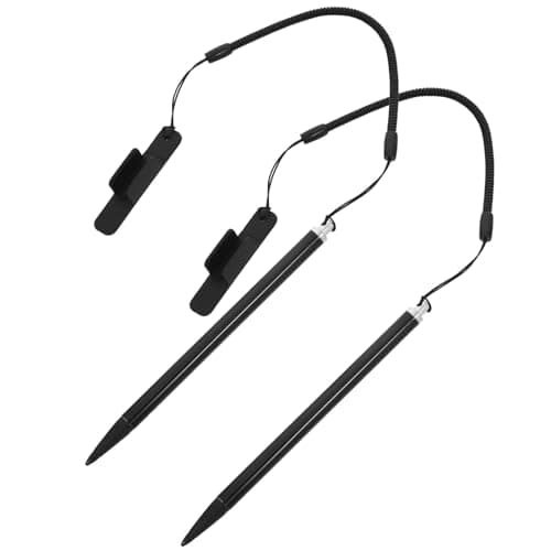 Image of VILLCASE 2pcs Replacement Stylus Stylus Pens with Anti-loss Lanyard and Pen Clip Metal Body Smooth Accurate Input for Touch Screen Devices Everyday Tasks Black