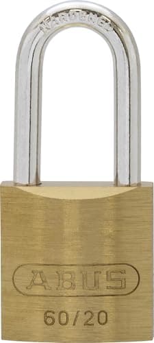 Image of ABUS Padlock brass 60/50HB50 - high shackle - for doors, gates, cabinets, bags, suitcases and much more. - Brass lock body - hardened steel shackle - ABUS security level 5