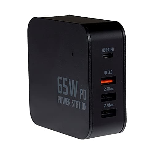 Image of Maplin 65W USB-C 4 Port Laptop Charger GaN PD QC 3.0 Power Station for MacBook Pro/Air, Dell, Lenovo Thinkpad, Chromebook, HP, Acer, Asus, Samsung, Google, Switch & iPhones, iPads, Smartphones & more