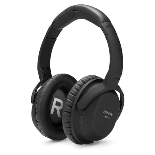 Image of LINDY 73201 LH500XW Wireless Headphones with Active Noise Cancelling Black On Ear