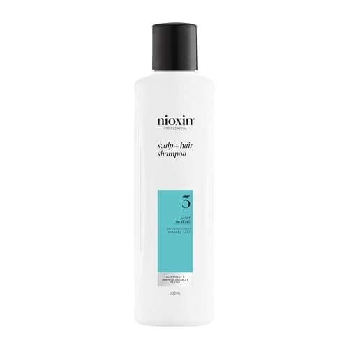 Image of Nioxin System 3 Scalp + Hair Shampoo - Hair Thickening Shampoo For Coloured, Dry and Damaged Hair with Light Thinning - with Biotin and Niacinamide, 300ml