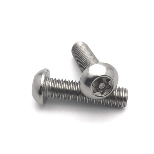 Image of 5pcs M12×30mm 304 stainless steel plum blossom button head screws with column, Torx plum blossom anti-theft screws