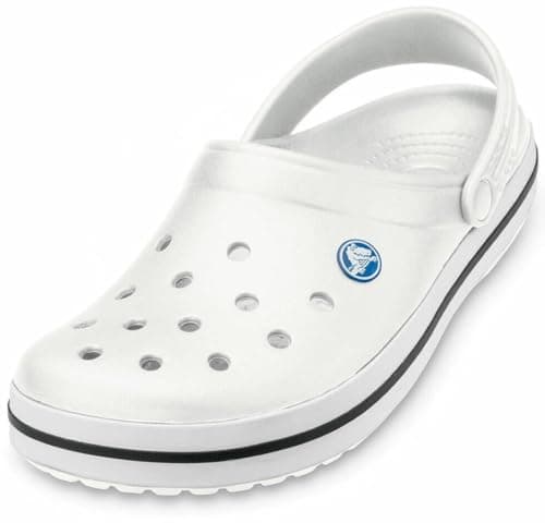Image of Crocs Unisex Crocband Clogs, White, 9 UK Men/ 10 UK Women