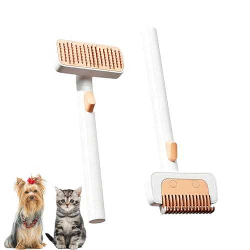 Image of Marchul Cat Grooming Brush Kit, Dematting Comb for Removing Loose and Matted Fur, Pet Grooming Brush with Release Button, Self Cleaning Slicker Dog Brush for Long and Short Hair